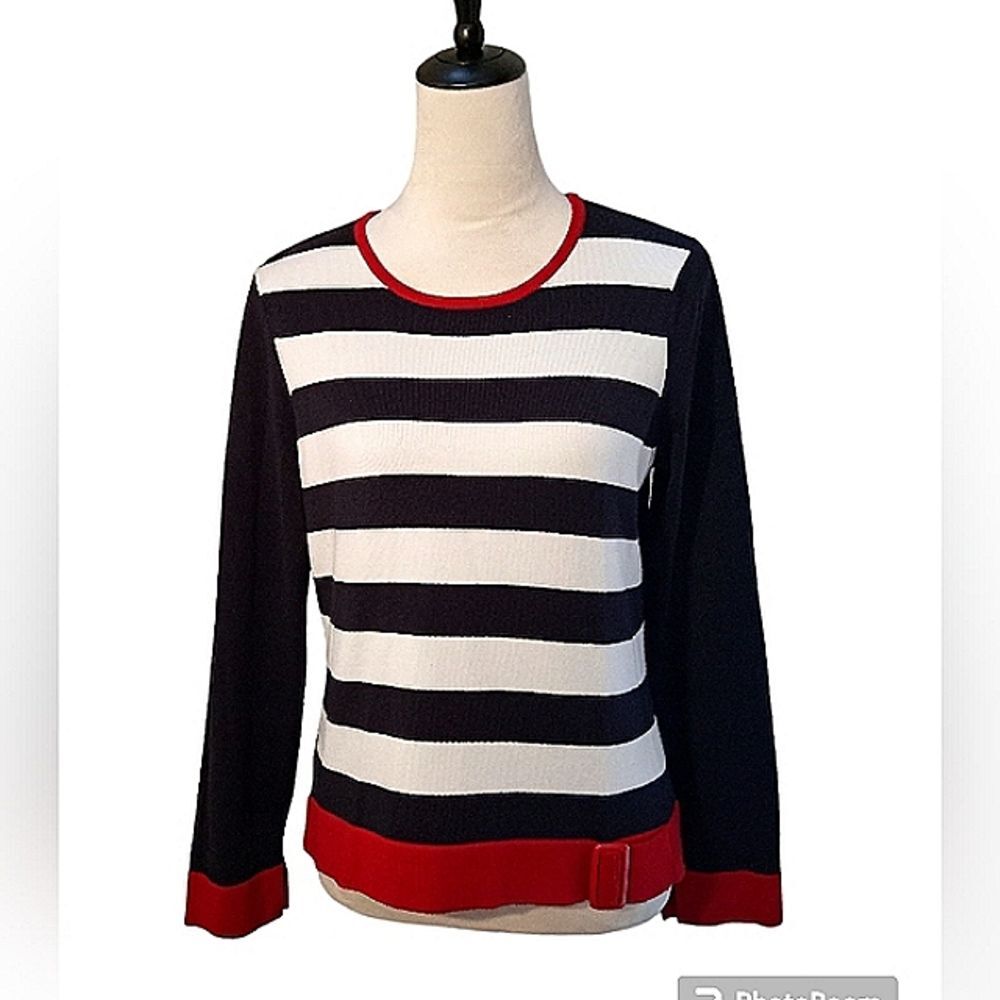 Emma James Liz Claiborne Americana long sleeve sweater, . size M